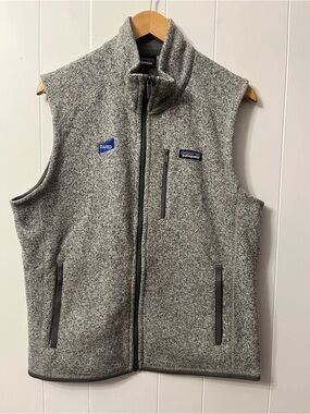Patagonia Better Sweater Vest Logo 25881 Fleece Grey Like New Company Sleeveless